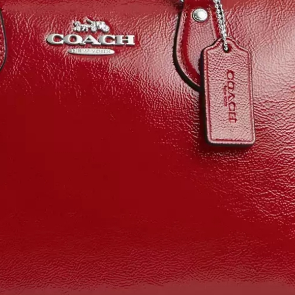 New! 🎄 2024, Georgia Satchel Bag in Silver/Red ♥️ - Picture 2 of 5